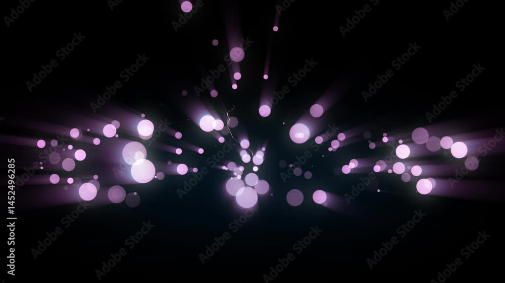 Wall mural abstract fantasy background shiny particles dust rays and energy flow loop