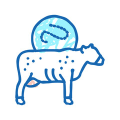 anthrax cow icon doodle illustration