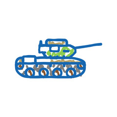 tank machine icon doodle illustration