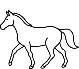 vector illustration of a horse