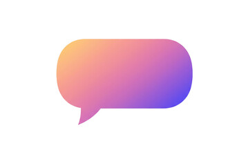 フレッシュカラーのメッセージバブルPNG