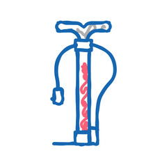 pump tool icon doodle illustration
