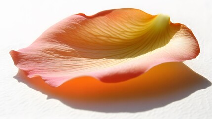 Single Rose Petal Soft Light Peach Yellow