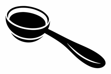 Coffee Scoop Silhouette Vector Illustration 