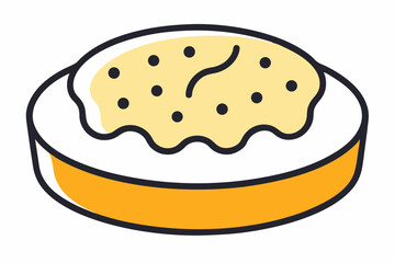 Dish Sponge Line Art Vector Illustration