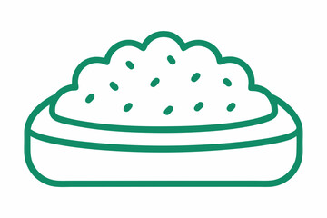 Dish Sponge Line Art Vector Illustration