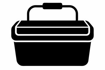 Lunch Box Silhouette Vector Illustration 