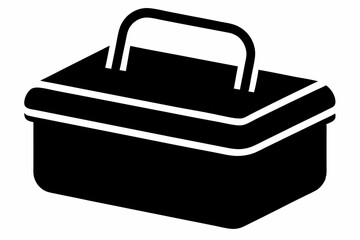 Lunch Box Silhouette Vector Illustration 