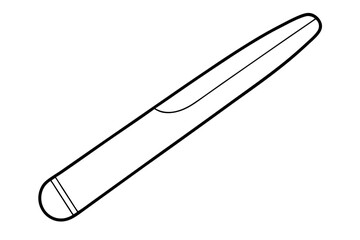 Nail File Line Art Vector Illustration