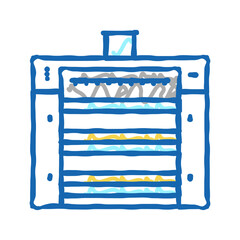 mixing wheat grain factory equipment icon doodle illustration