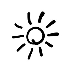 Hand drawing sun