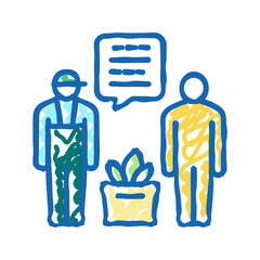 personal shopper icon doodle illustration