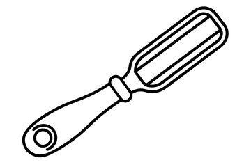 Vegetable Peeler Line Art Vector Illustration
