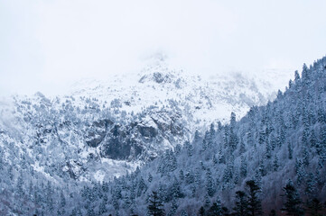 Sharp peaks with dramatic lighting