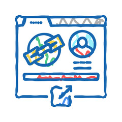 affiliate link icon doodle illustration
