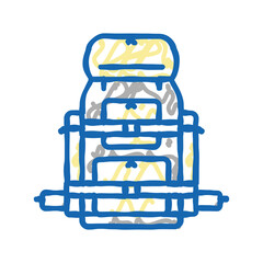 camp pack icon doodle illustration