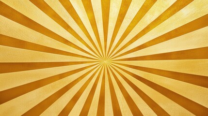Modern sunburst pattern sticker in warm gold tones