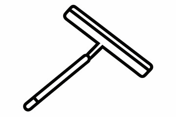 Window Squeegee Line Art Vector Illustration