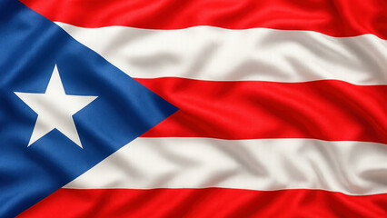 Naklejka premium Vibrant Puerto Rican flag waving