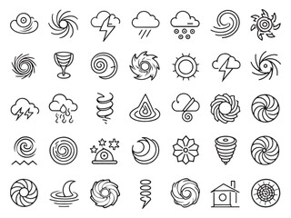 Hurricane Icon Strength Against Nature's Fury.eps