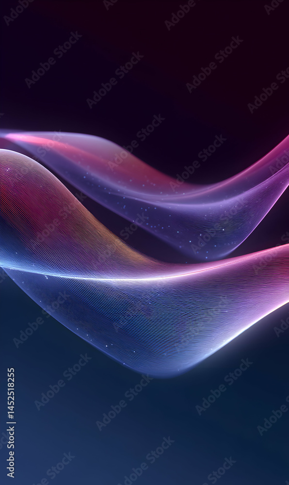 Poster aesthetic vaporwave gradients blend smoothly creating calming visual effect with dreamy translucent 