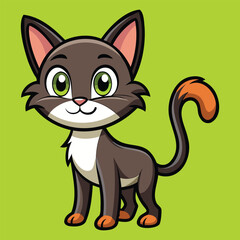 Obraz premium Cute Cartoon Cat Illustration