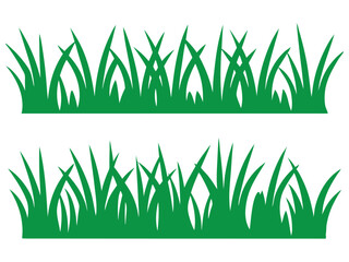 Fototapeta premium grass silhouette, grass set collection, grass vector illustration isolated on white background