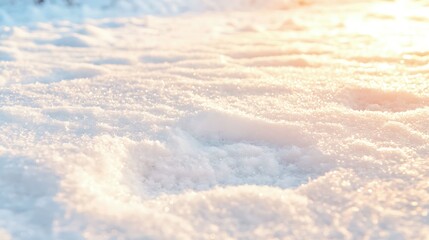 Smooth Snow Hill With Crisp Blue Sky Gradient