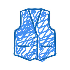 vest formalwear textile clothes icon doodle illustration