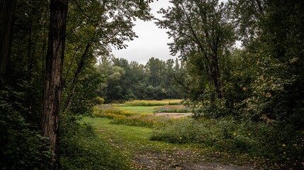 Wildflower meadow planted to support pollinators