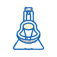 baby swing equipment icon doodle illustration