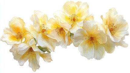 Obraz premium Delicate yellow roses in soft pastel
