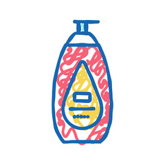 baby lotion cosmetic icon doodle illustration