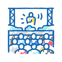 music festival icon doodle illustration