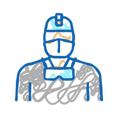neurosurgery subspecialties doctor icon doodle illustration