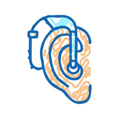 hearing aids icon doodle illustration