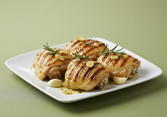 Grilled Chicken Thighs with Garlic and Rosemary