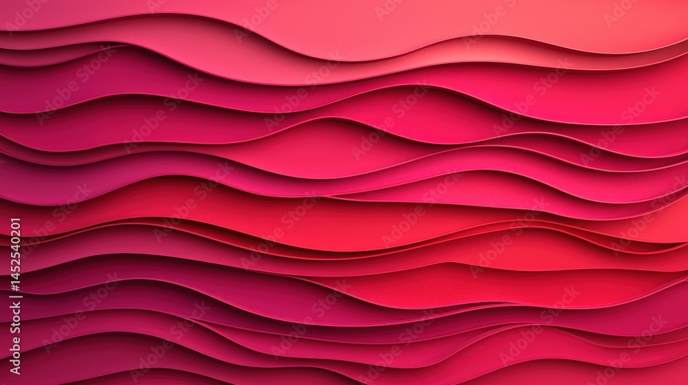 Poster abstract red waves background for modern design projects