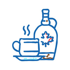 drink with maple syrup icon doodle illustration