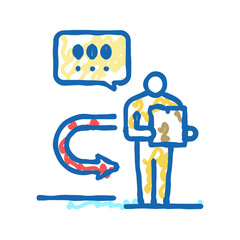 return parcel icon doodle illustration