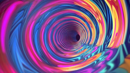 Vibrant swirling tunnel effect