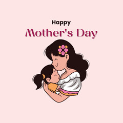 Heartfelt Mother's Day Vector. Perfect for Cards, Gifts and Decorations
