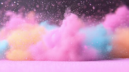 Vibrant Swirling Particles Forming Artistic Vortex