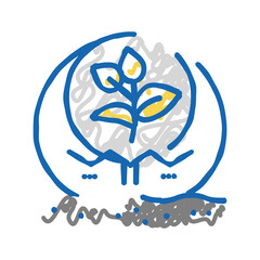 organic chemistry icon doodle illustration