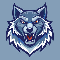 Obraz premium Wild Wolf Head Mascot Illustration