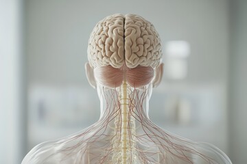 Exploring the human brain and spinal cord anatomy with detailed graphic layout