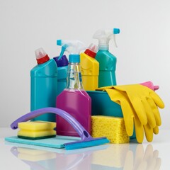 detergent bottle and sponge, bottle, plastic, isolated, liquid, white, soap, spray