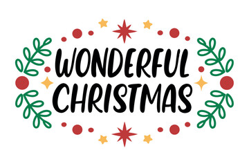 Obraz premium Merry Christmas typography vector illustration. 