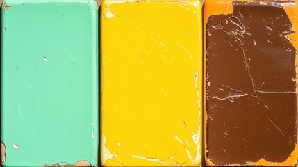 Colorful Texture Background with Vintage Painted Surface Blocks