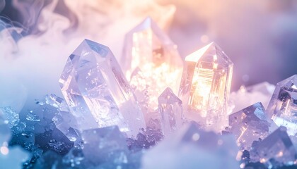 幻想的な水晶の風景